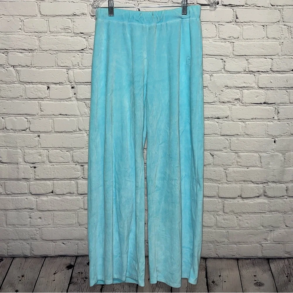 Vintage Y2K Lonely Ghost Blue Velour Bling Rhinestone Tracksuit Matching Set - Picture 10 of 15